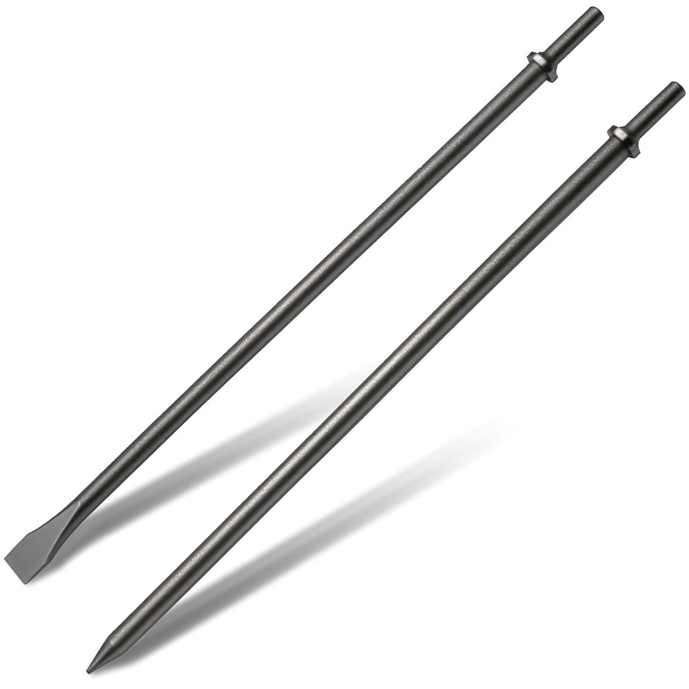 2 Pack 18" Air Hammer Bits Attachments,0.401 Inch Shank Chisel Bit 2