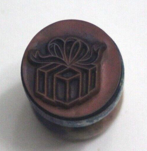 Wrapped Gift Present Small Rubber Stamp