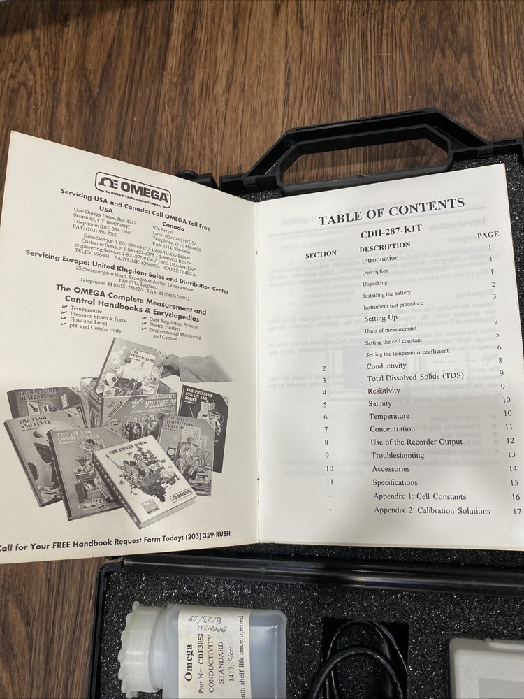 Omega CDH-287 Micro Conductivity Meter