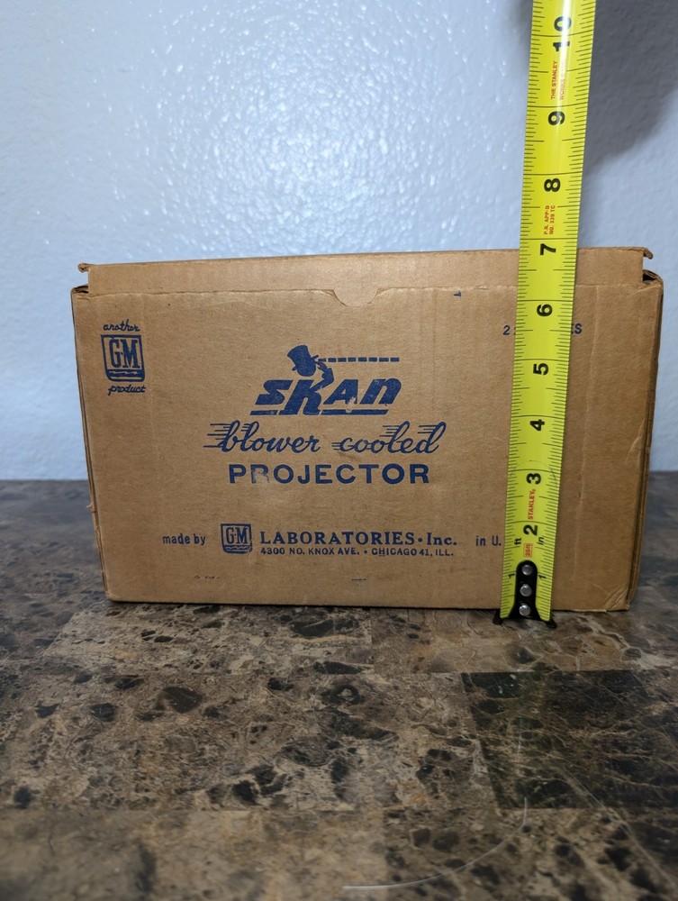 Skan Blower Cooled Projector in Original Box Vintage Slide Projector