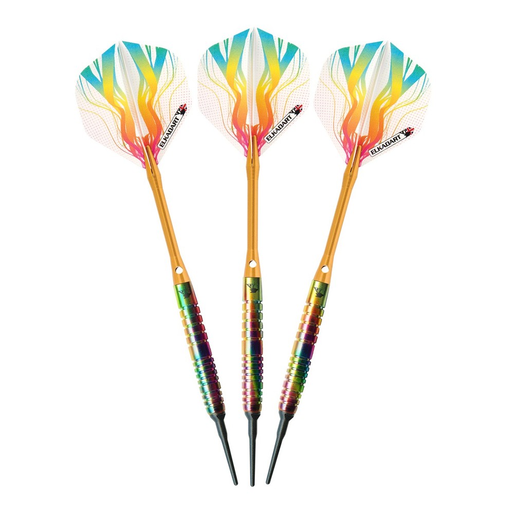Rainbow 90% Tungsten Soft Tip Darts Multi Titanium 18 Gm