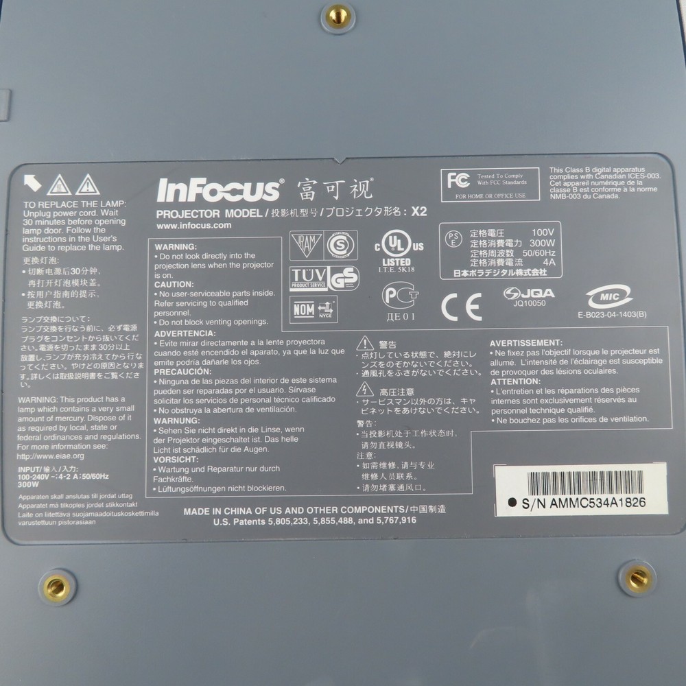 Infocus X2 1500 Lumen Multimedia DLP Projector