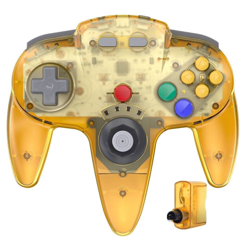 Wireless N64 Controller Remote Game Pad w/ Rumble Pak for Nintendo N64 Console