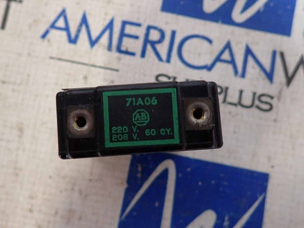 Allen Bradley 71A06 220 Volt 208 Volt 60CY Coil
