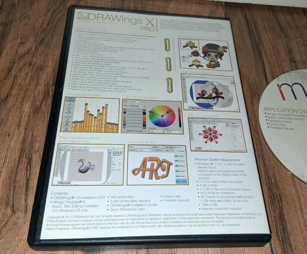 DRAWstich DRAWings PRO X Upgrade with Wings Modular Software