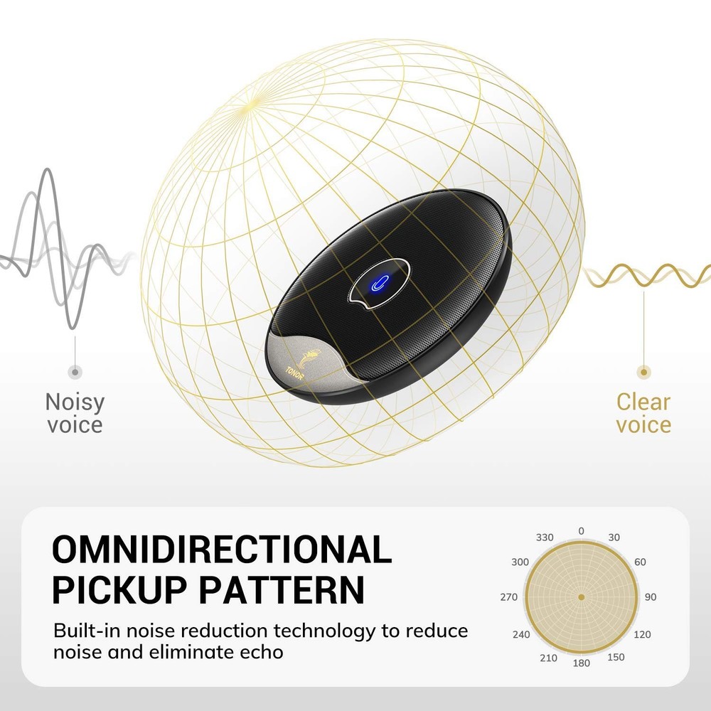 TONOR USB Conference Microphone, 360 Omnidirectional PC Computer Condenser Mic