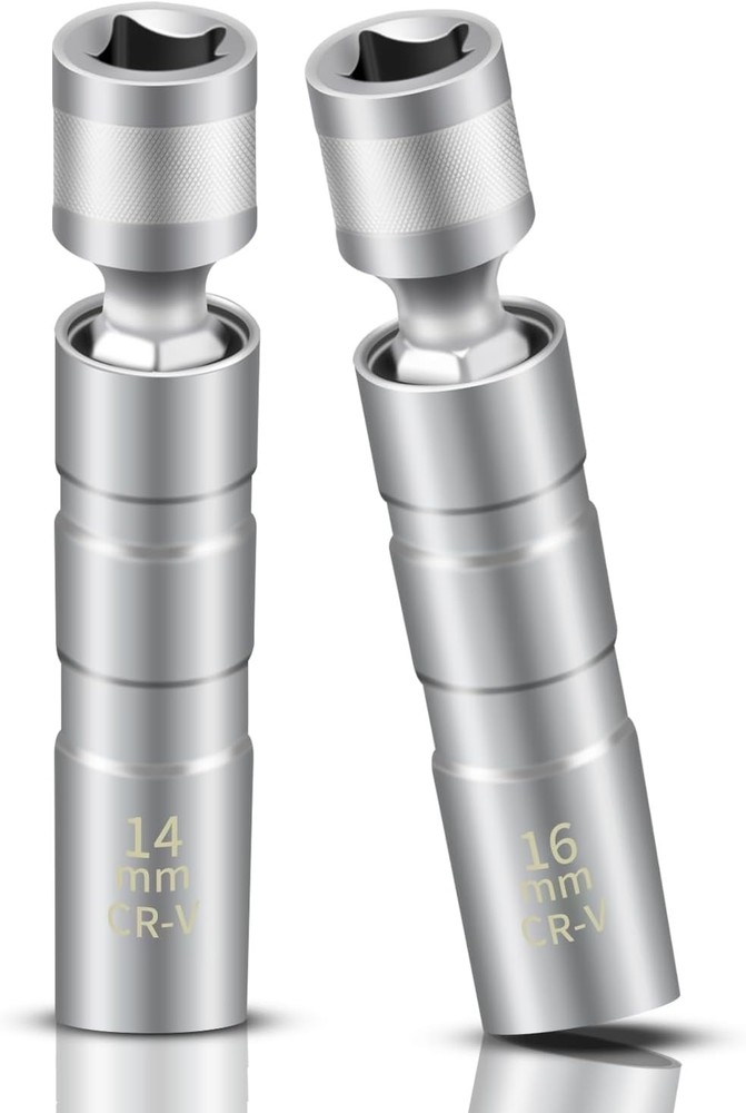 14mm&16mm Spark Plug Socket, 5/8 Spark Plug Socket Swivel for Maximum Flexibilit