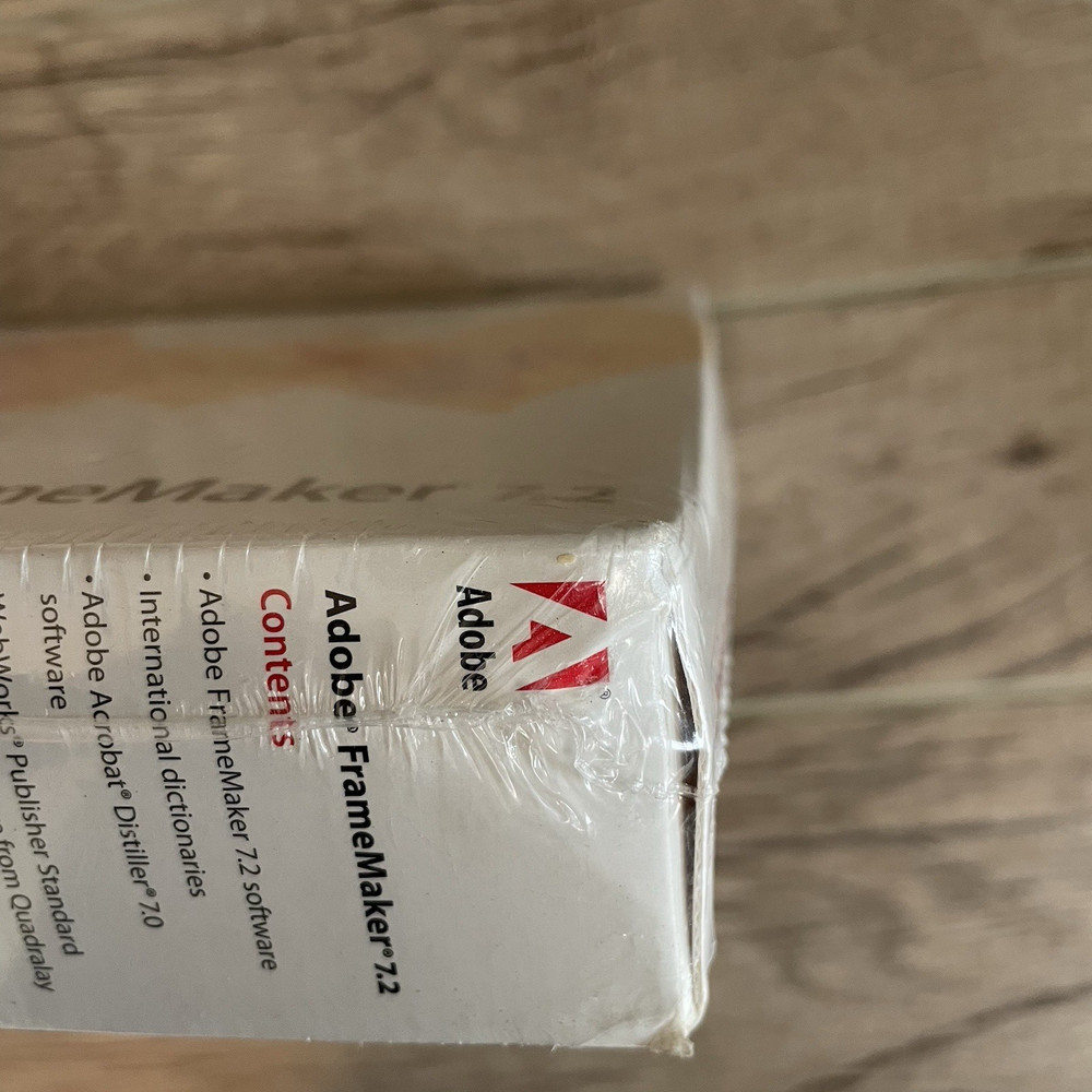 Adobe FrameMaker 7.2 for Windows SEALED Frame Maker XML SGML DTP Software 7 7.0