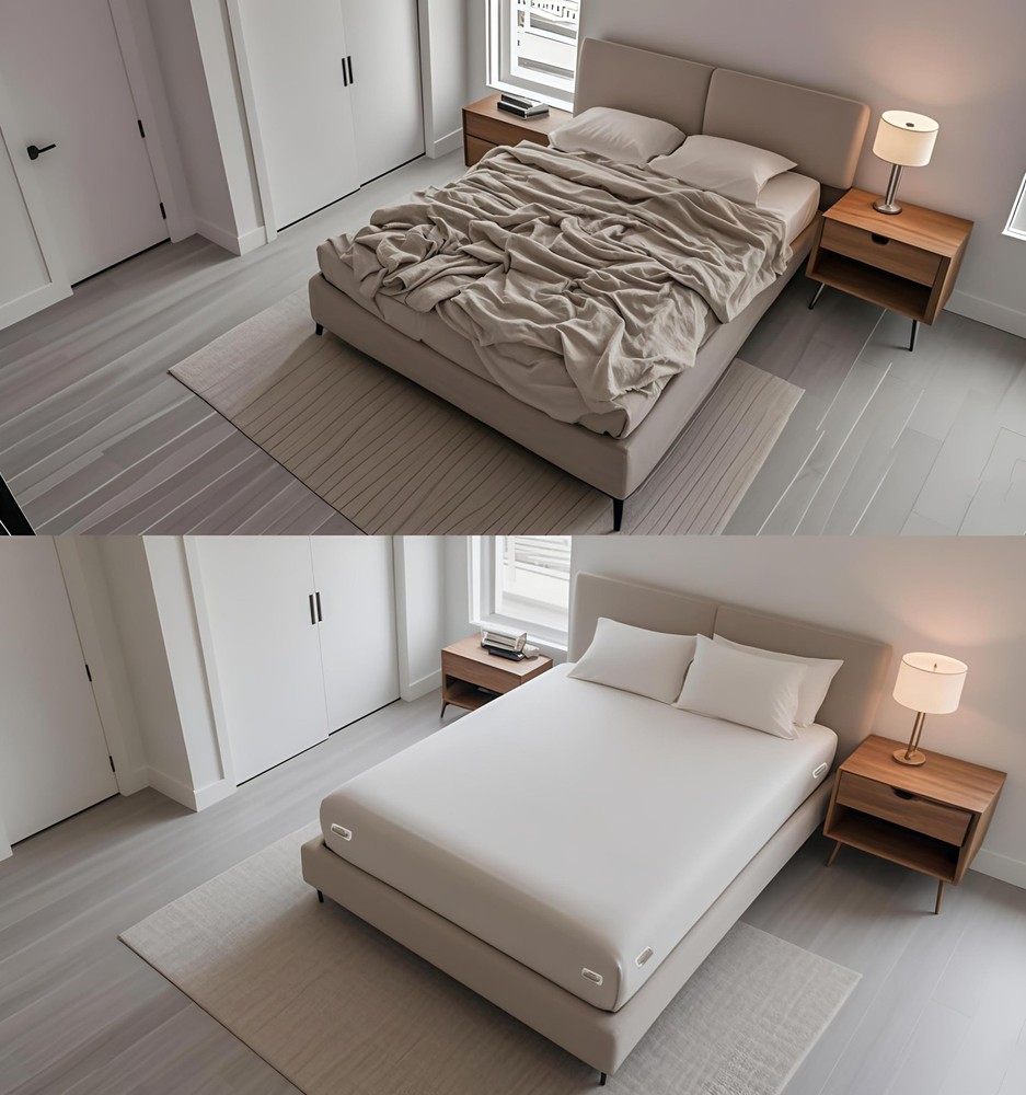 Holders for Fitted Sheets – 4 Pack Heavy Duty ABS Lock Straps, Keep Sheets Fi...