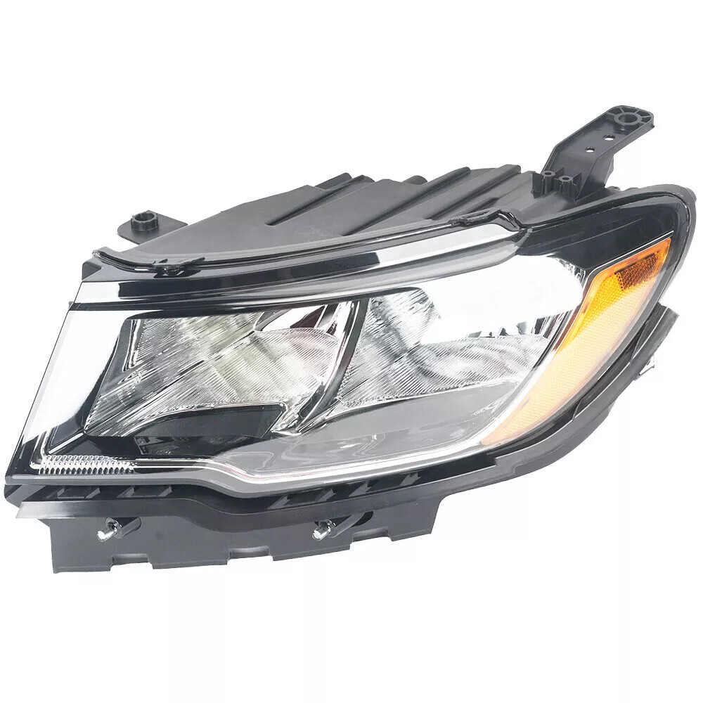 Halogen Headlight For 2017-2021 Jeep Compass Driver Left Side Chrome with Bulb