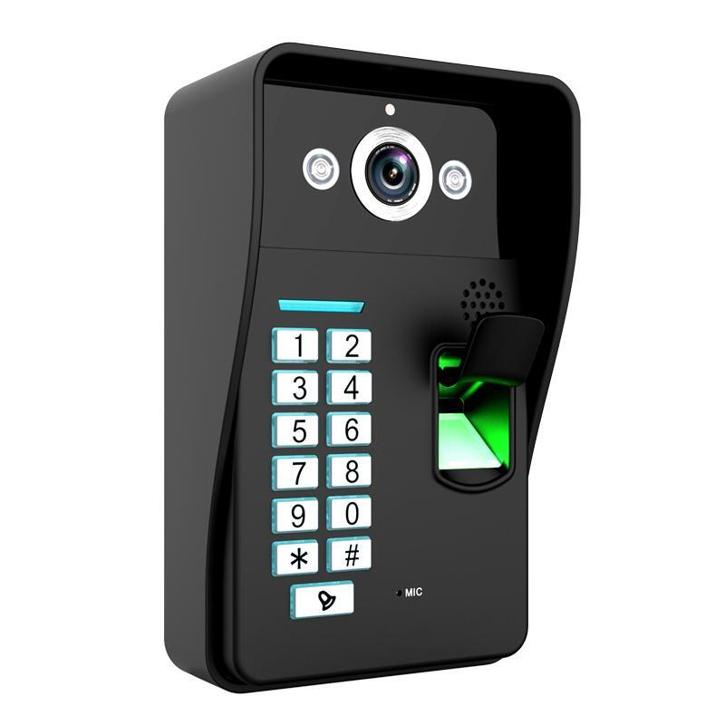 10" LCD Fingerprint Recognition Video Door Phone Intercom System RFID Password