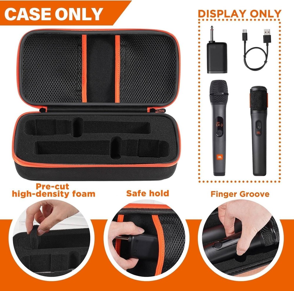 Lightweight JBL Wireless Microphone Holder with Easy Access and Carrying Handle