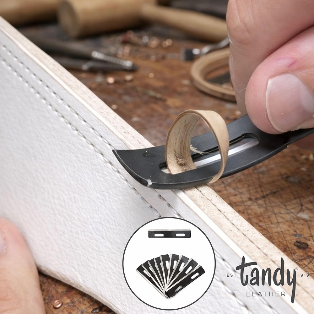 10-Pack Precision Blades - Essential Replacement for Leather Crafting Tools