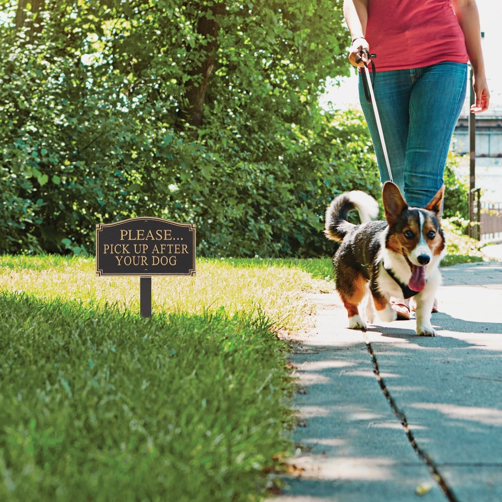 Please Pick Up After Your Dog Lawn/Wall Statement Sign