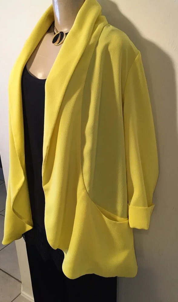 Soft Surroundings Jacket S Unconstructed Bright Yellow EUC