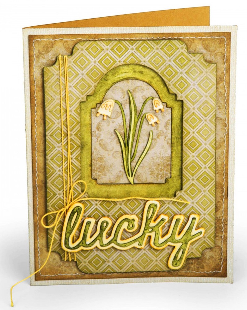 Sizzix Thinlits Shadow Script #1 #662684 10pk set Retail $17.99 design Tim Holtz