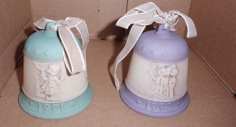 1991 & 1992 HUMMEL CHRISTMAS BELL SERIES ~ THIRD EDITION & FINAL EDITION EUC
