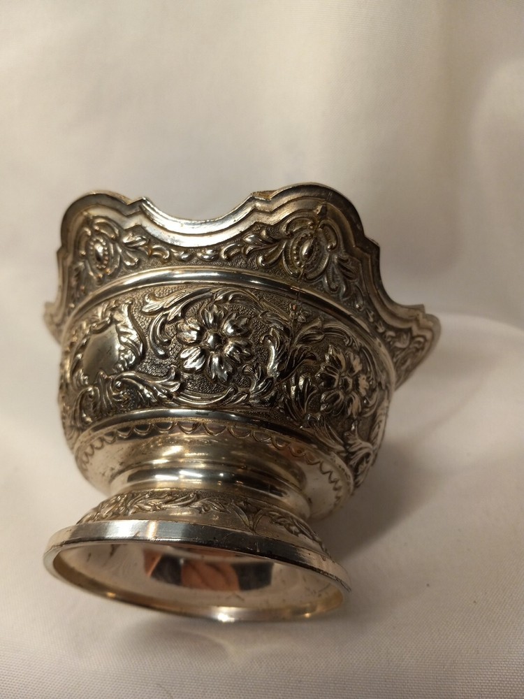 Silver Plate Bowl With Damage Has Mark But Cant Identify