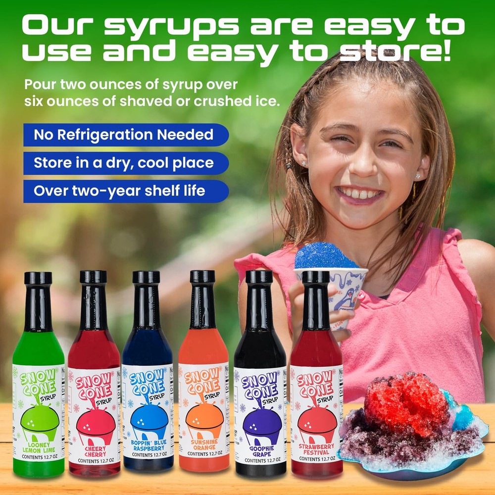 12.7oz Snow Cone Syrups (12 Pack)