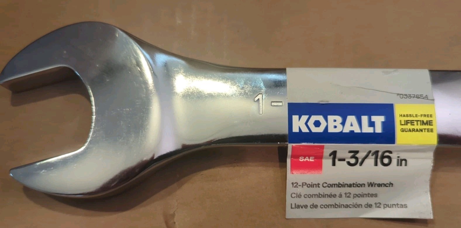 Kobalt 1-3/16" inch 12-point Standard (SAE) Standard Combination Wrench NEW