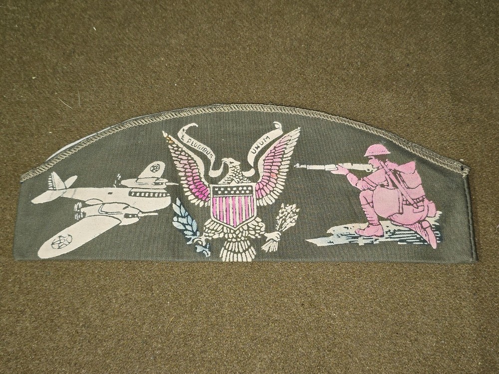 WWII Souvenir Garrison Cap from Fort McClellan Alabama #6