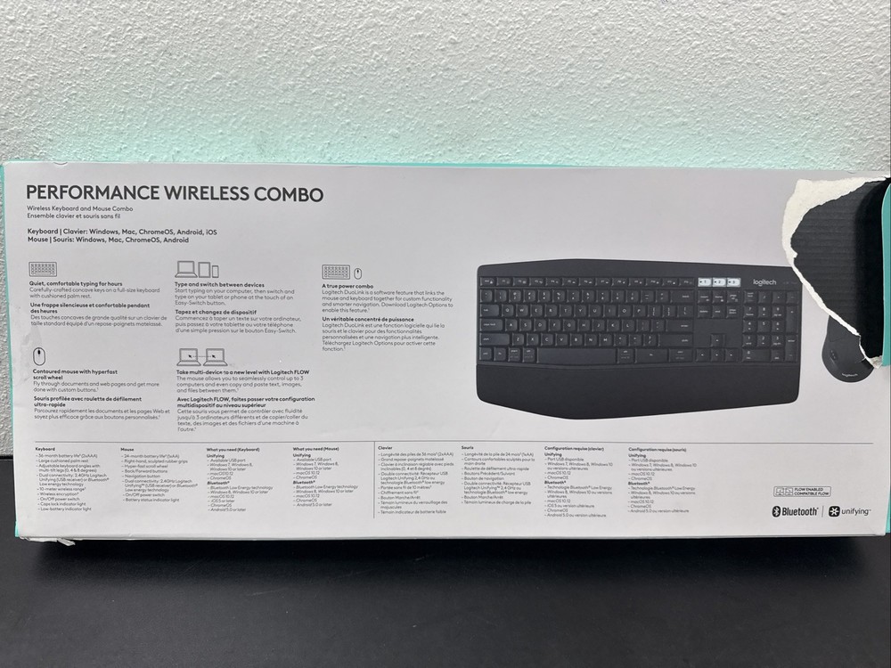 Logitech Performance Wireless Combo Bluetooth Keyboard and Mouse - (920-011291)