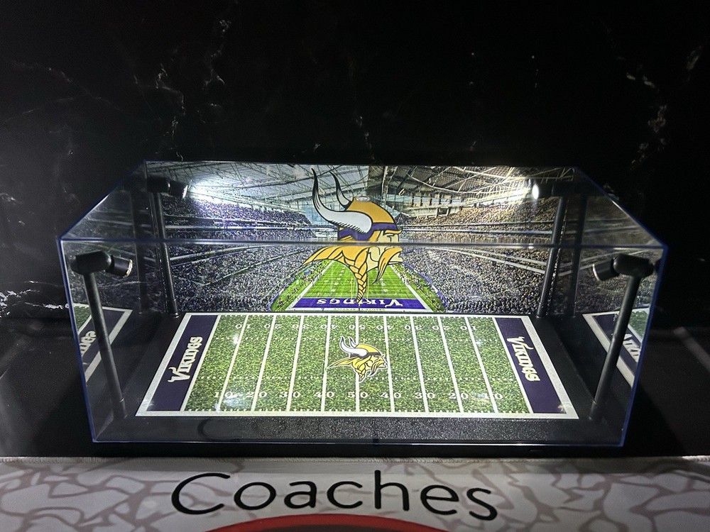 Minnesota Vikings Custom mini Helmet Display With LED Lights-Minnesota Vikings