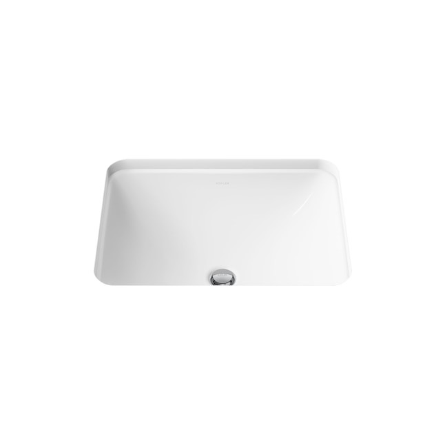 KOHLER Caxton Vitreous China 20.25-in Undermount Rectangular Transitional White