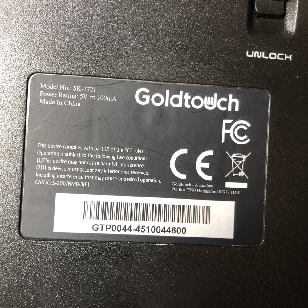 Goldtouch SK-2721 Adjustable MAC/PC Ergonomic Foldable Mobile Wired Keyboard