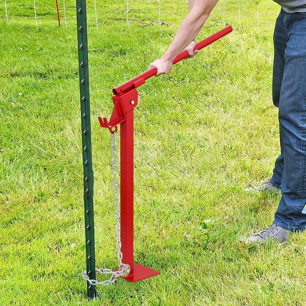 NEW Heavy Duty T Post Puller Set with Lifting Chain Puller