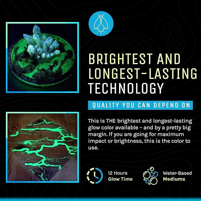 Glow in the Dark Powder, Strontium Aluminate, Phosphorescent Pigment- 14 Colors