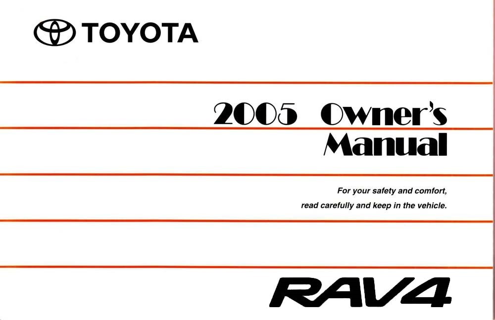 2005 Toyota Rav4 Owners Manual User Guide