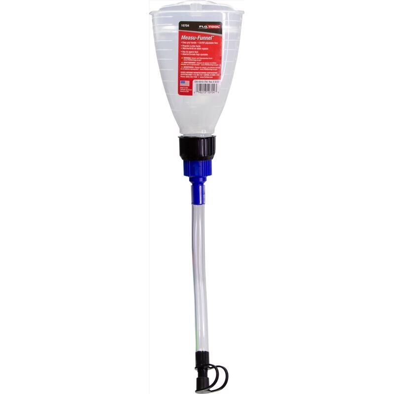 2 ~ FloTool Measu-Funnel Easy Grip Handle On/Off Adjustable Plastic Spout 1 Pc