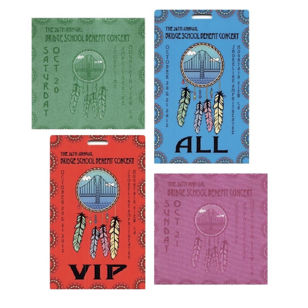 26th Annual Bridge School Benefit Backstage Pass Mountain View 2012 Bundle 1 ...