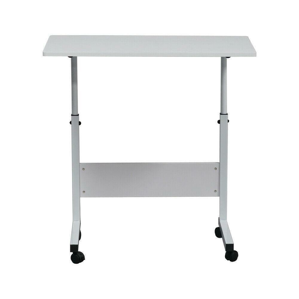 Mobile Laptop Desk Adjustable Tray Table Portable Side Table Computer Stand