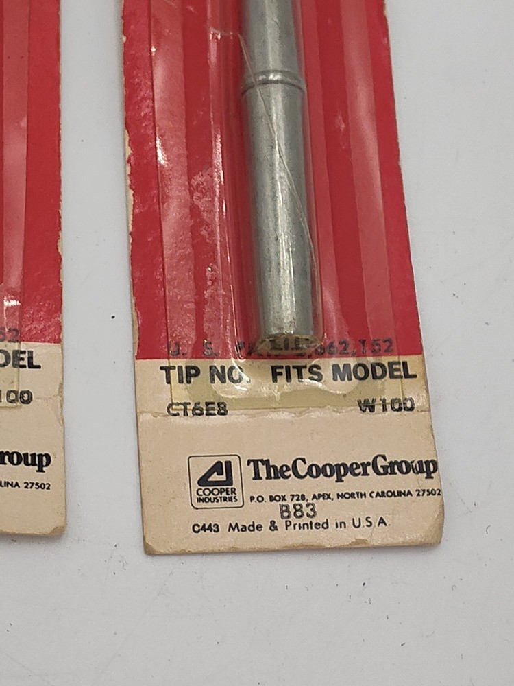 (2) Weller CT6E8 Replacement Tip Made in U.S.A.