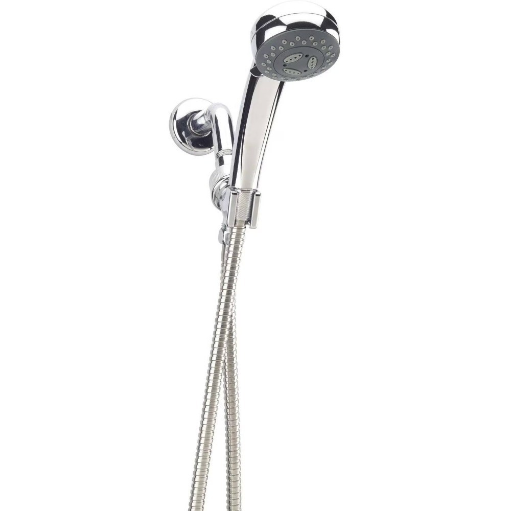 Monsoon Shower Head with 3 Spray Functions Wall Mount Bracket Chrome Finish