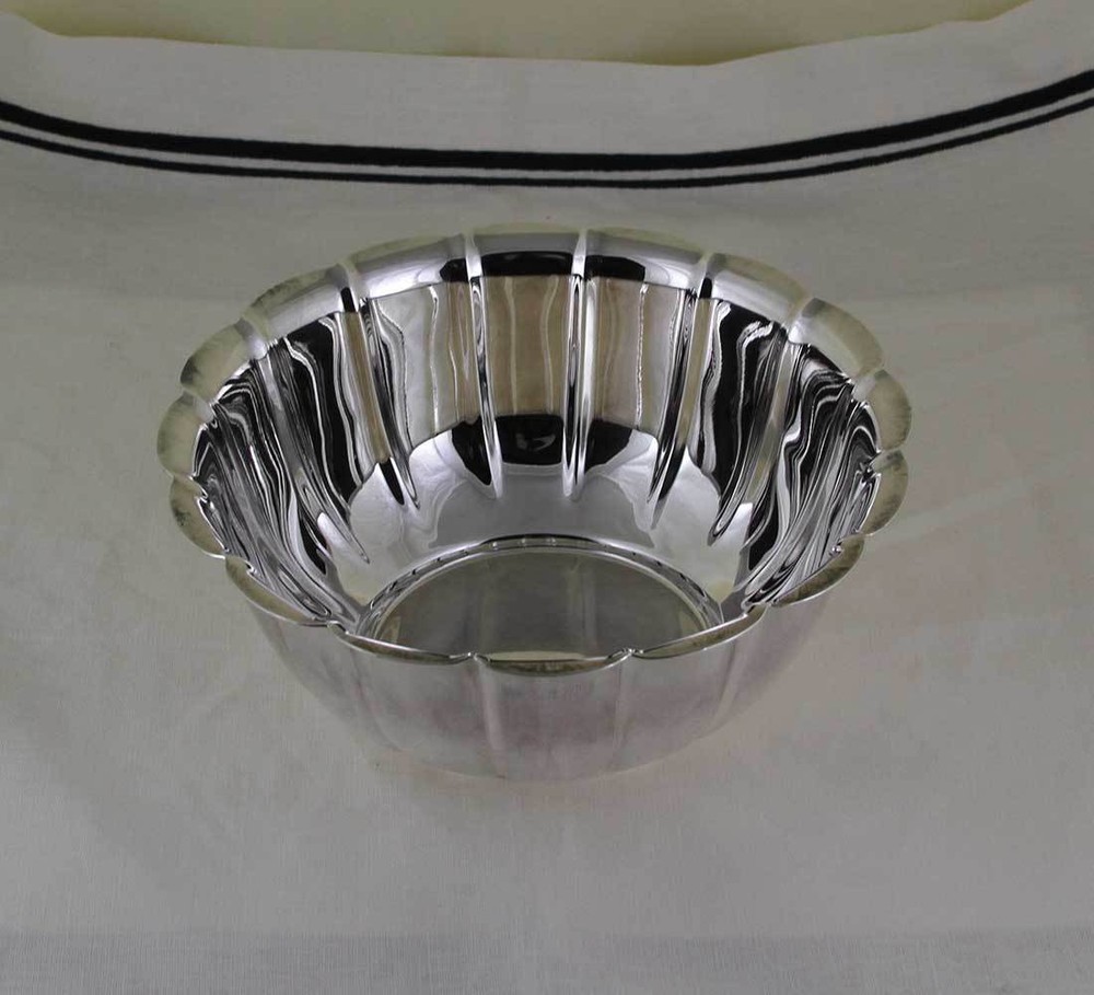 Silver Rose Bowl Fluted