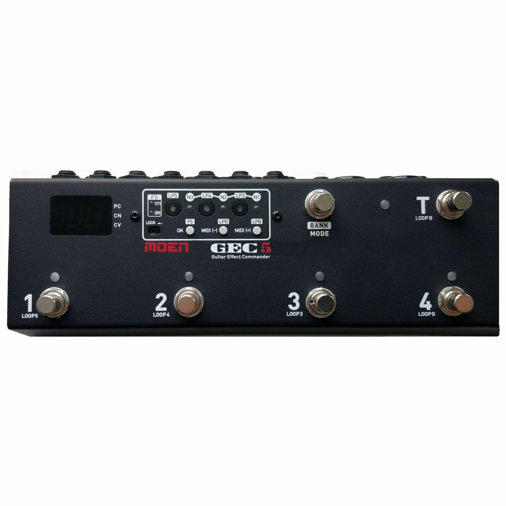 MOEN GEC-5 MIDI Guitar Pedal FX Switcher - 5 Loop Foot Controller Routing System