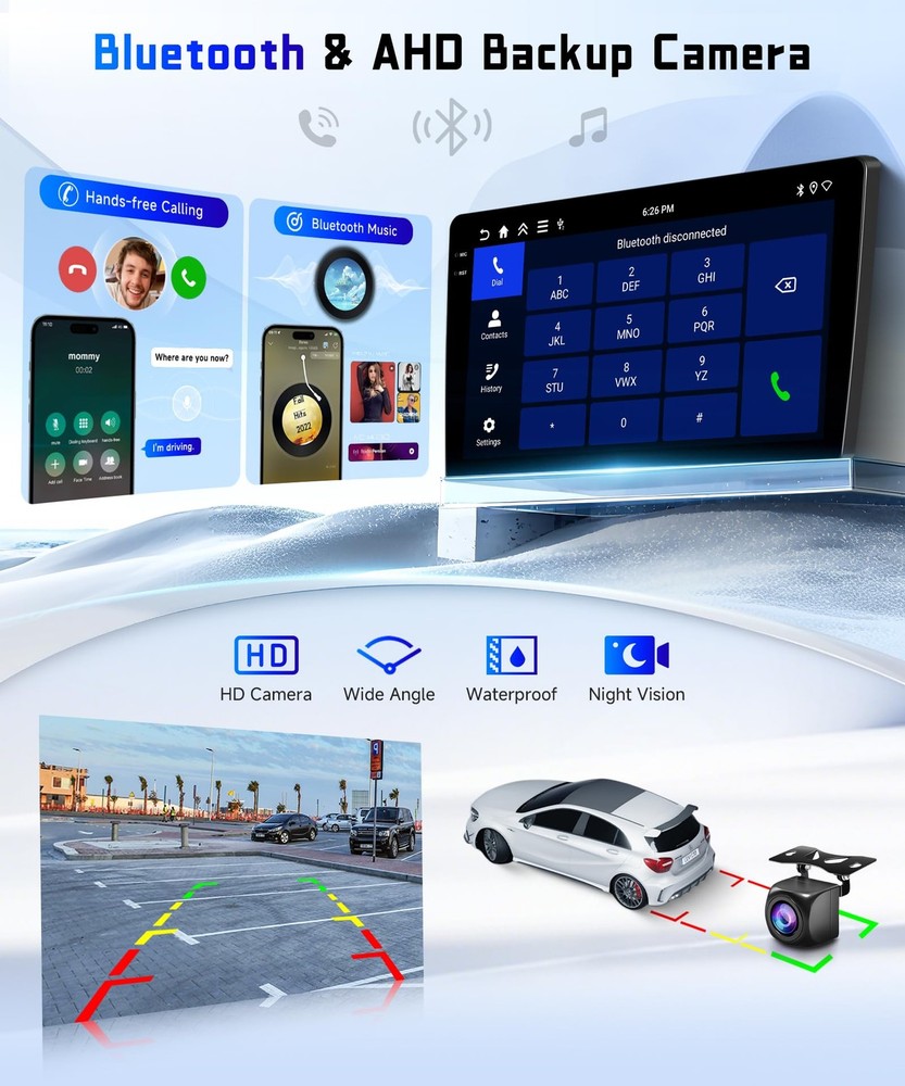 9" Touchscreen Wireless CarPlay Android Auto Stereo for 2006-2008 Honda Pilot