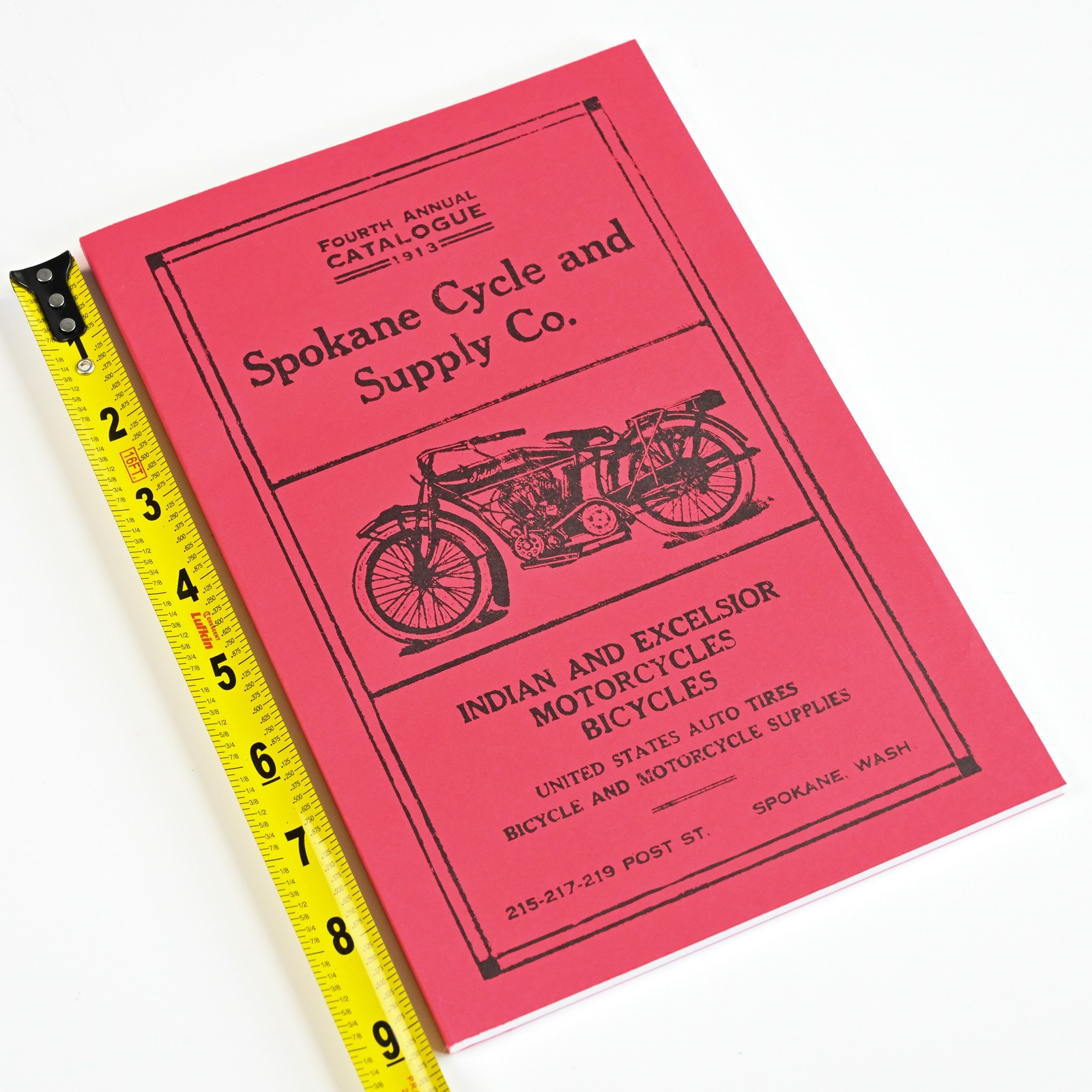 1913 Spokane Cycle Catalog Indian Excelsior Motorcycle - Antique Vintage Bicycle
