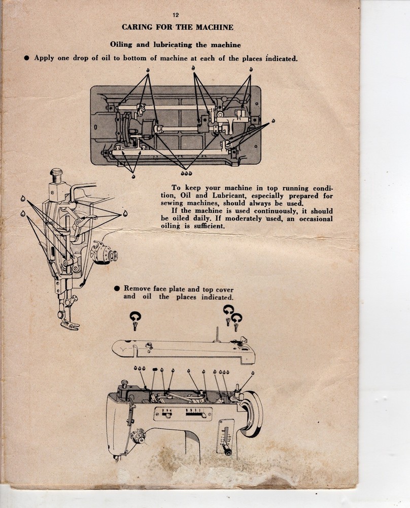 Sewing Machine Instruction Booklet Model 219 Model 217
