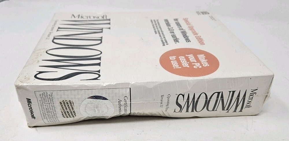 NEW SEALED Microsoft Windows Operating System Version 3.1 Special Upgrade Editio