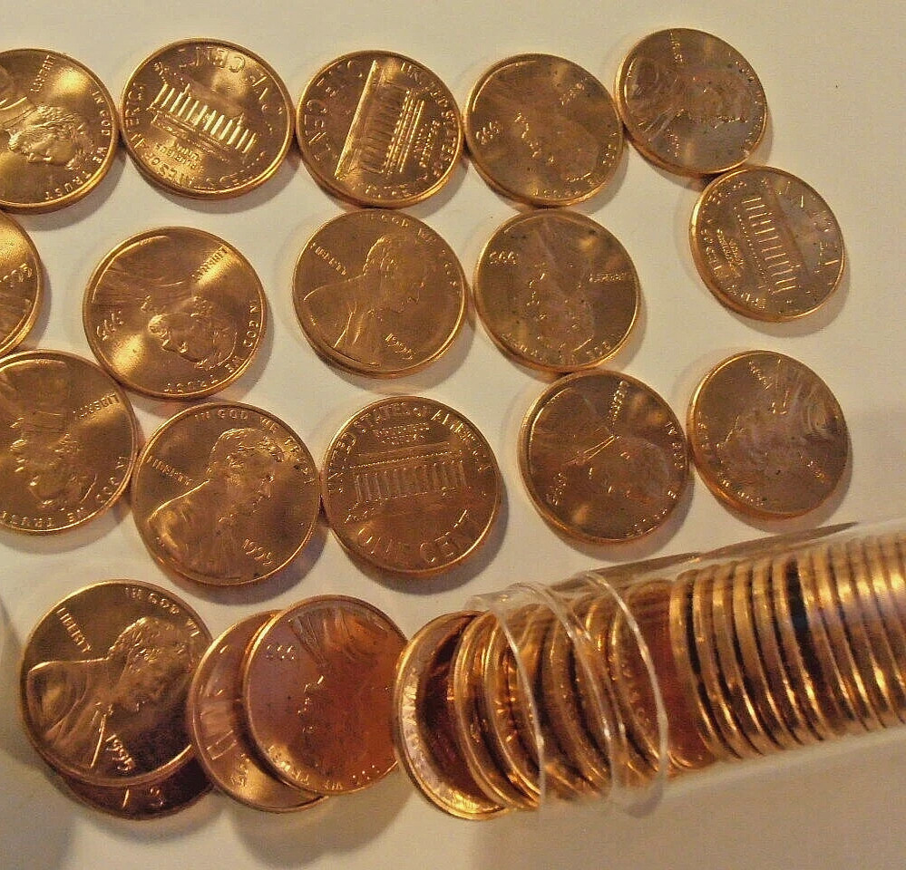 1995 P BU Lincoln Cent Roll Roll ~ UNSEARCHED ~