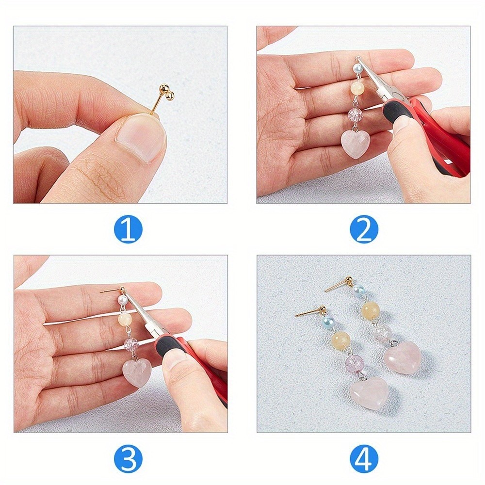 1box Earring Making with Iron Ball Stud Earring Findings Flat Round Blank Peg