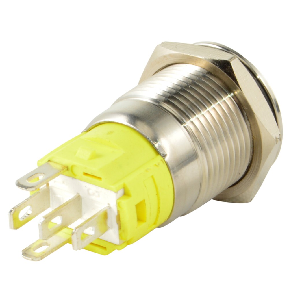 16mm 12V LED ON OFF Push Button Power Switch Latching with Wire Socket Harness