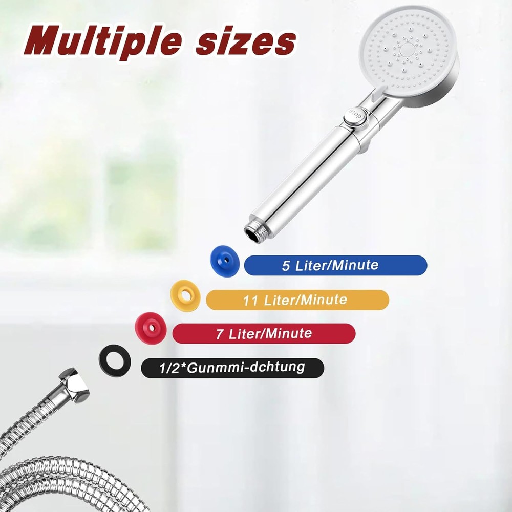 12pcs Silicone Shower Head Flow Restrictor Kit