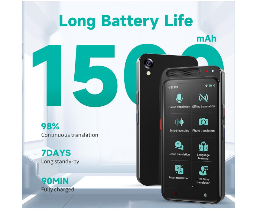Portable Language Translator Device 138 Languages Voice Translating Offline
