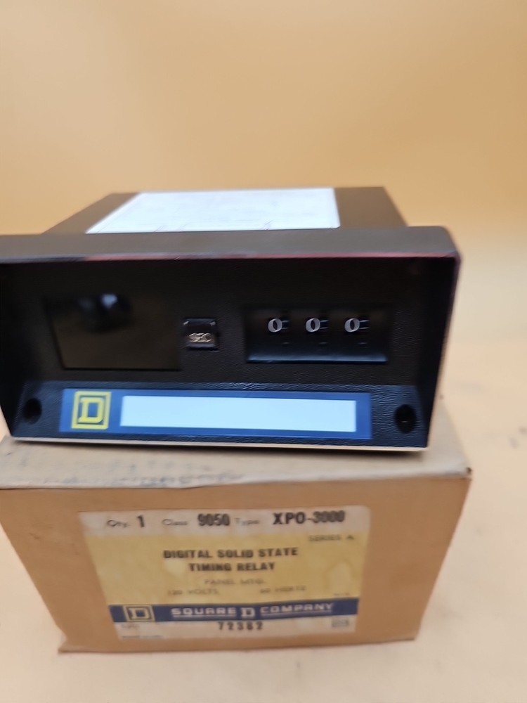 Square D 9050-XPO3000 Digital Solid State Timing Relay. 120V