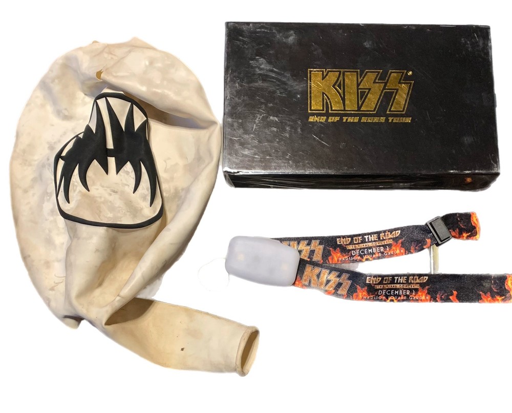 KISS End of the Road Tour 2023, Golden Ticket, MSG , Wristband, Gene Balloon